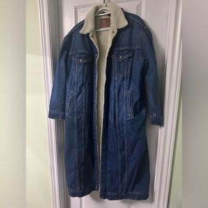 Levi’s Fleece Lined Long Demin Coat